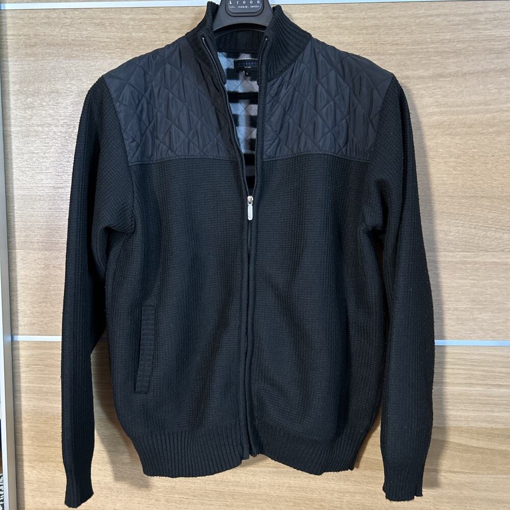 Gioberti Knitted Full Zip Cardigan Sweater Men's Size L Soft Fleece Lining